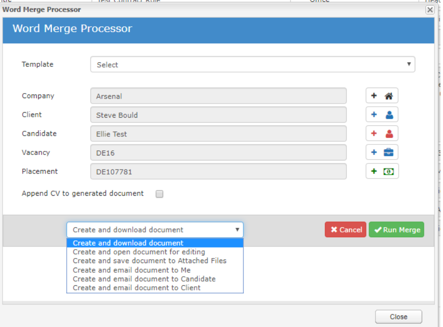 Word Processor Options Word Merge Processor Options